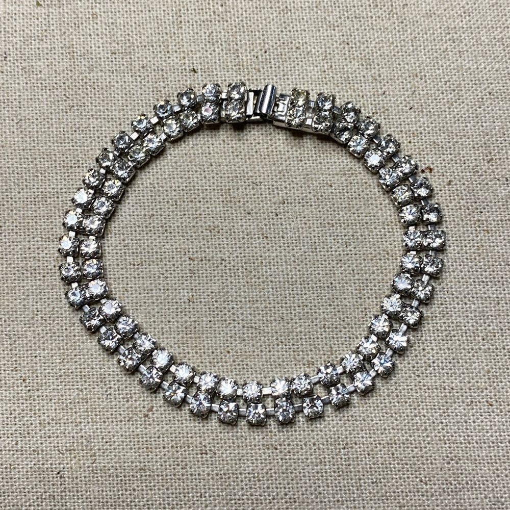💛 Jay Kel Rhinestone Double Strand Bracelet
